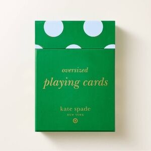 Kate Spade X Target Polka Dot Oversized Waterproof Deck of Cards Green/Blue Rare